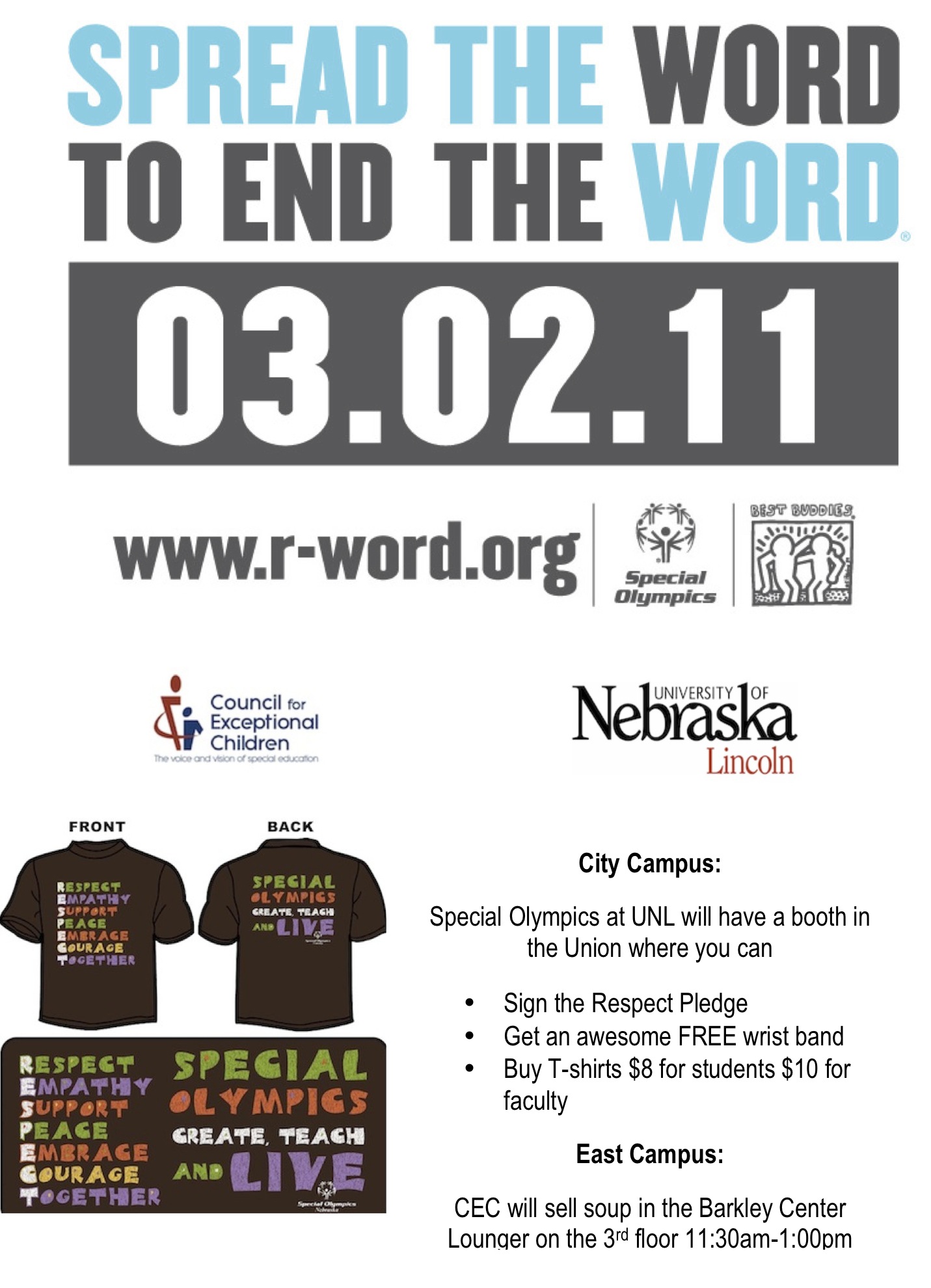'Spread the Word to End the Word' is March 2 Nebraska Today